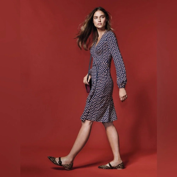 BODEN‎ NWOT Elodie Wrap Jersey Floral Dress - Picture 2 of 11